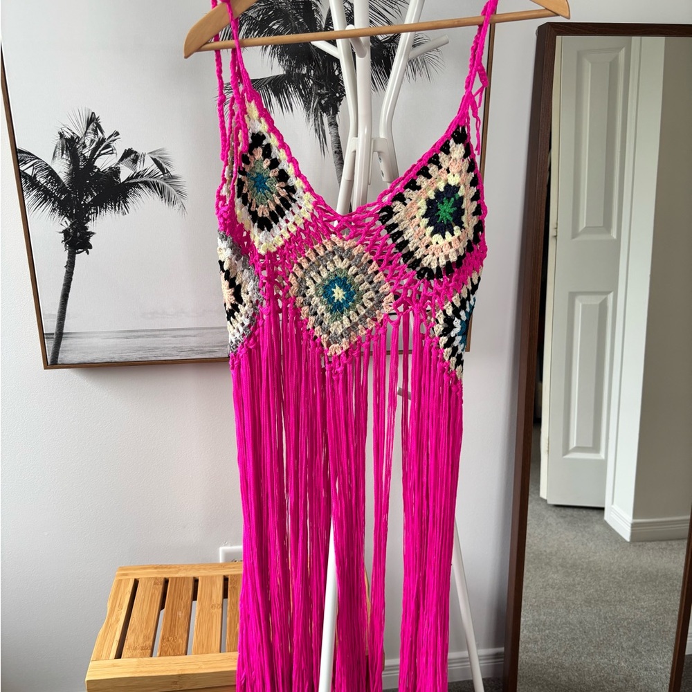 Pink Crochet Fringe cover
